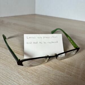 Jean Lafont Paris Topaze 572 Eyeglasses PARTS ONLY Brown Green 50-17-140